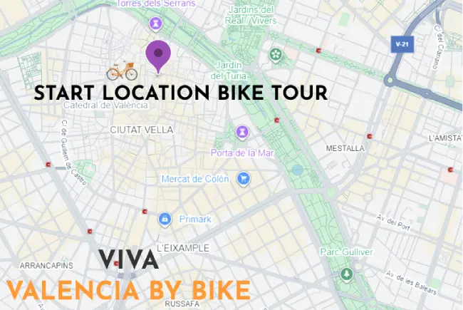startlocatie valencia fietstour